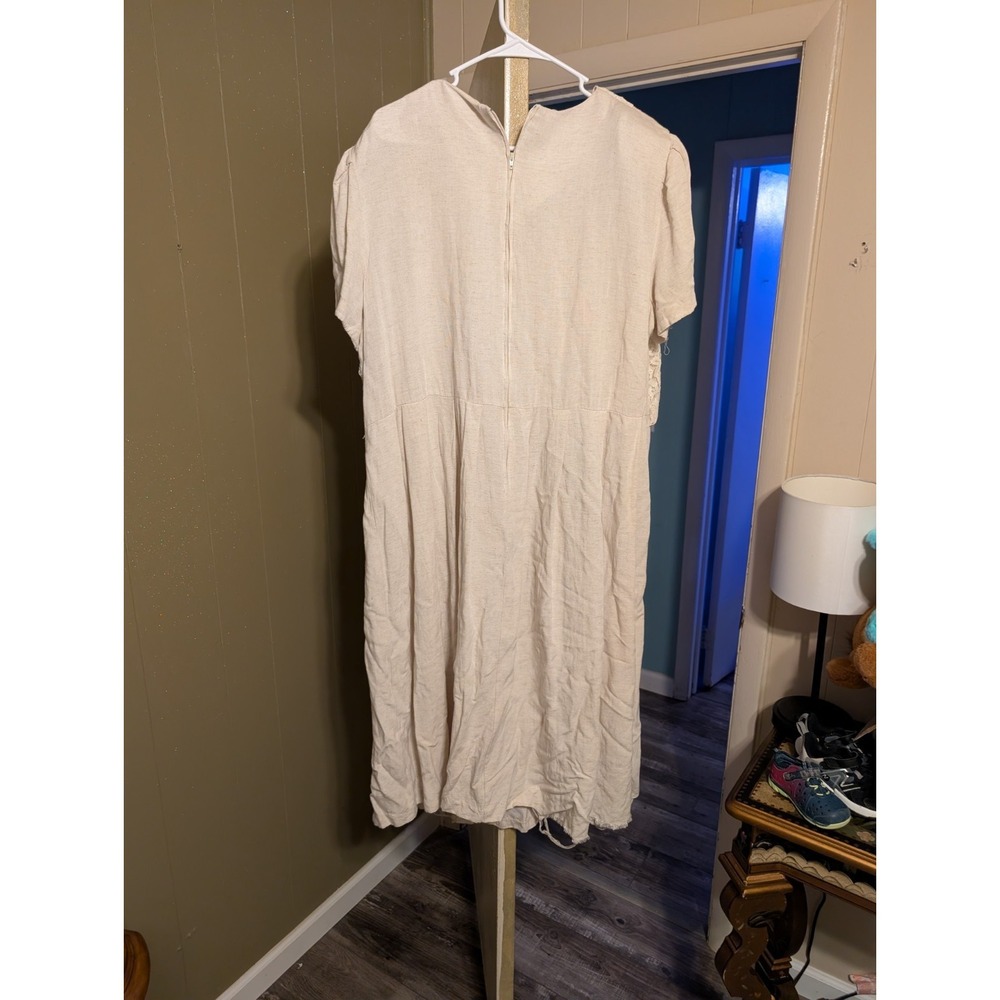 Vintage Lady Dorby Blouson Dress‎ Layered Midi Lace Cottagecore 16W - Picture 3 of 3
